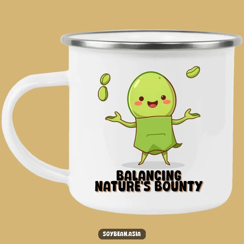 Funny Edamame Juggler Camping Mug: Campfire Stories with a Side of Laughs