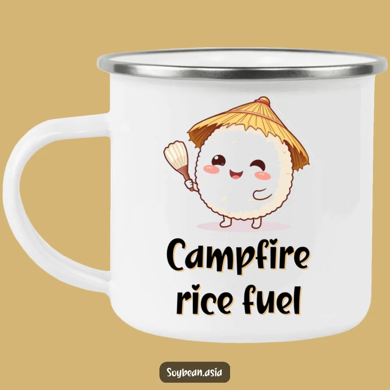 Funny Rice Ball Chef Camping Mug: Enjoy Outdoors with Culinary Cheer