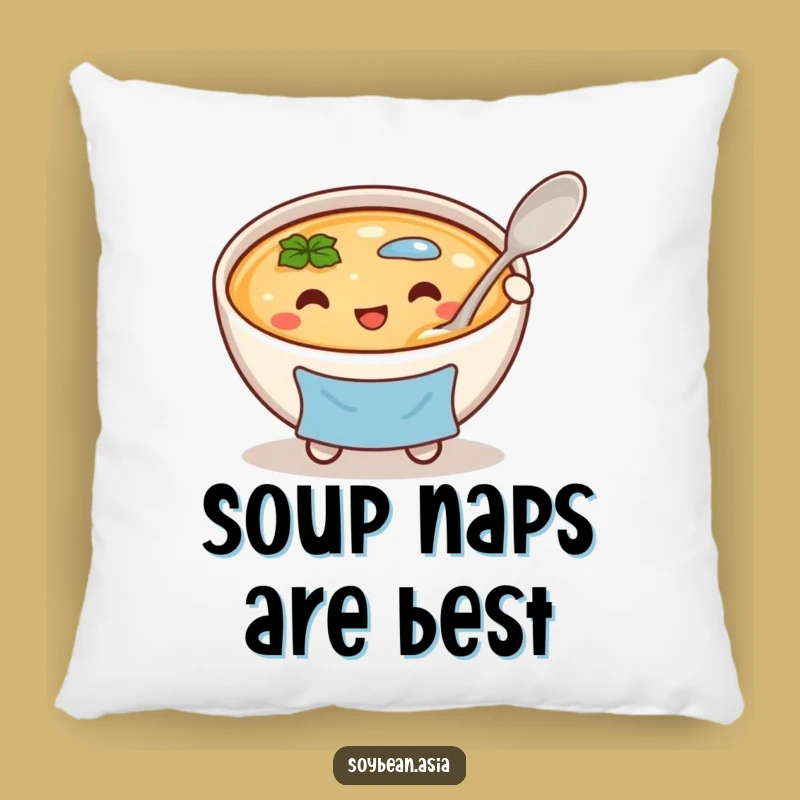Funny Miso Soup Chef Pillow: Comfortable Cuddles with a Side of Laughter