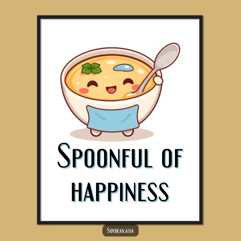 Funny Miso Soup Chef Poster: Bring Warmth and Humor to Your Walls