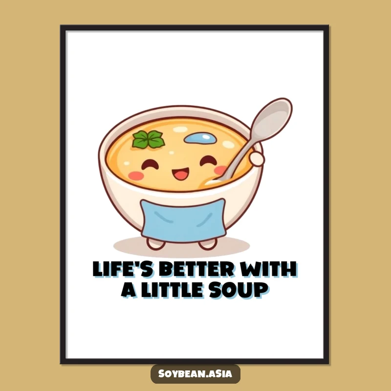 Funny Free Printable Wall Art: Cheerful Miso Bowl Brings Whimsical Charm To Your Space!