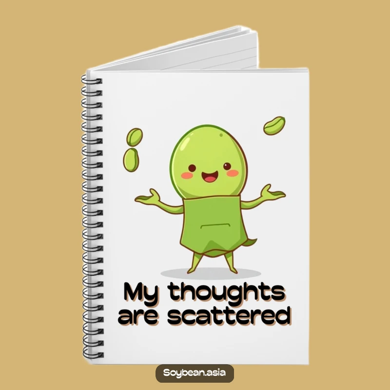 Funny Edamame Juggler Notebook: Jot Down Ideas with Culinary Fun